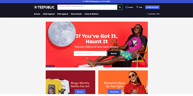 Pagina principală TeePublic