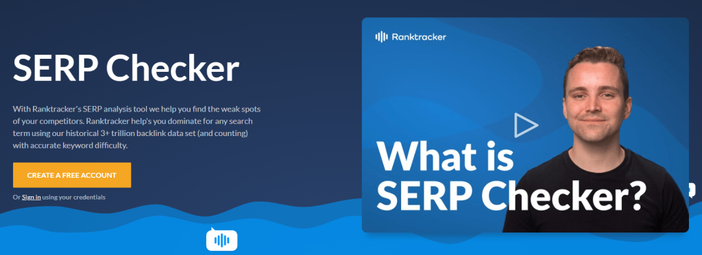 Ranktracker Toolkit SERP Checker