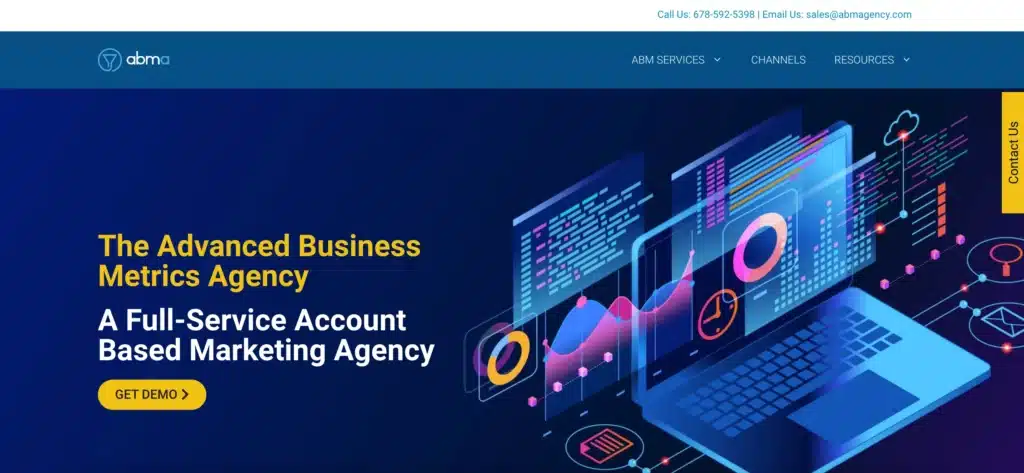หน้าแรกของเว็บไซต์ ABM Agency