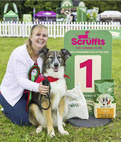 Evcil hayvan maması markası James Wellbeloved'ın Crufts'taki Scruffts etkinliğine sponsor olduğu fotoğraf