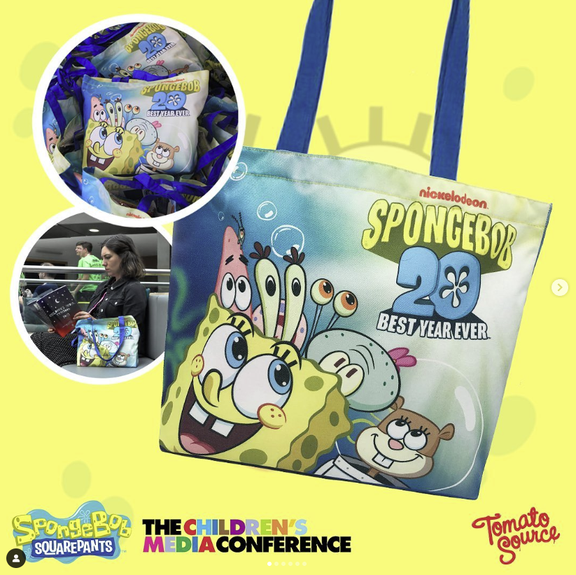 Sünger Bob çantasının fotoğrafı