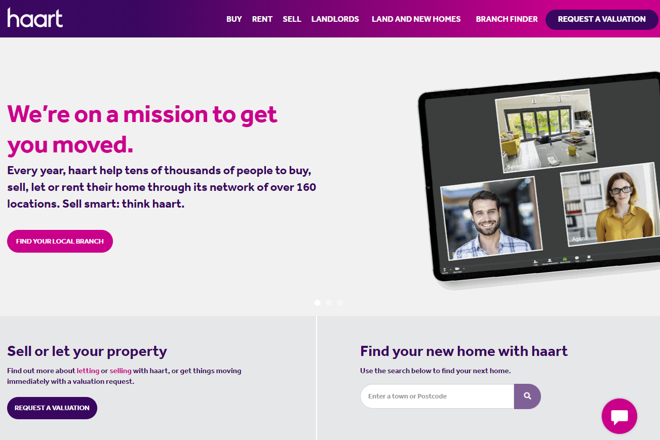 Haart web sitesinin ekran görüntüsü