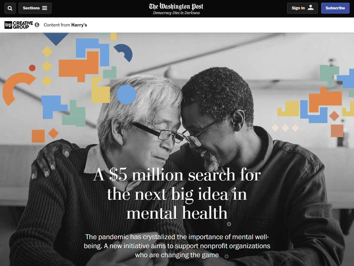 The Washington Post'taki bir makalenin ekran görüntüsü