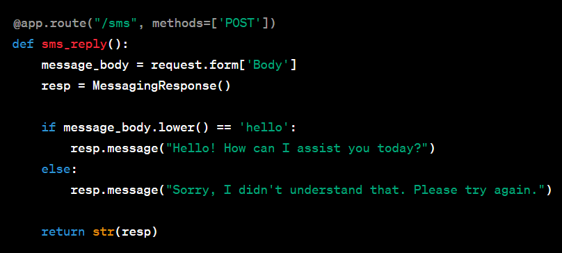 تنفيذ منطق chatbot - WhatsApp Chatbot