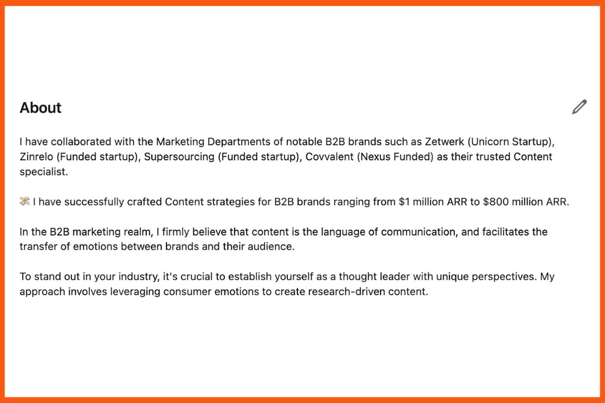 Optimizați secțiunea Despre LinkedIn