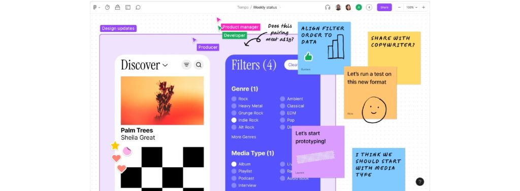 تصميم واجهة المستخدم لموقع Figma أيضًا