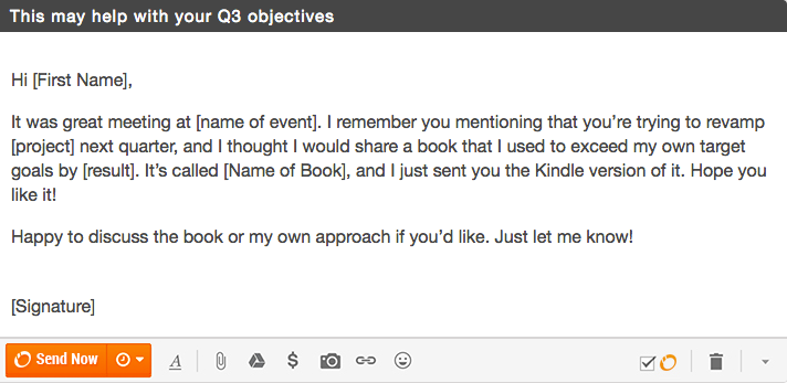 رسائل البريد الإلكتروني للمتابعة