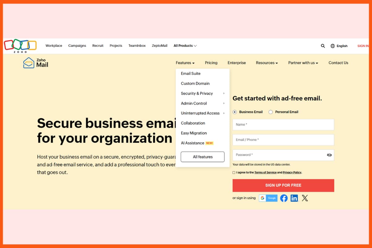 I migliori strumenti di organizzazione e gestione della posta elettronica - Zoho