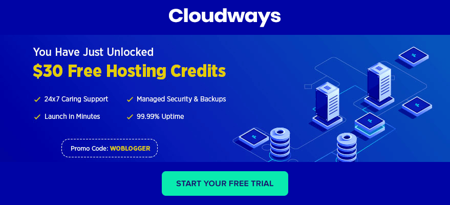 Banner de ativação da Cloudways