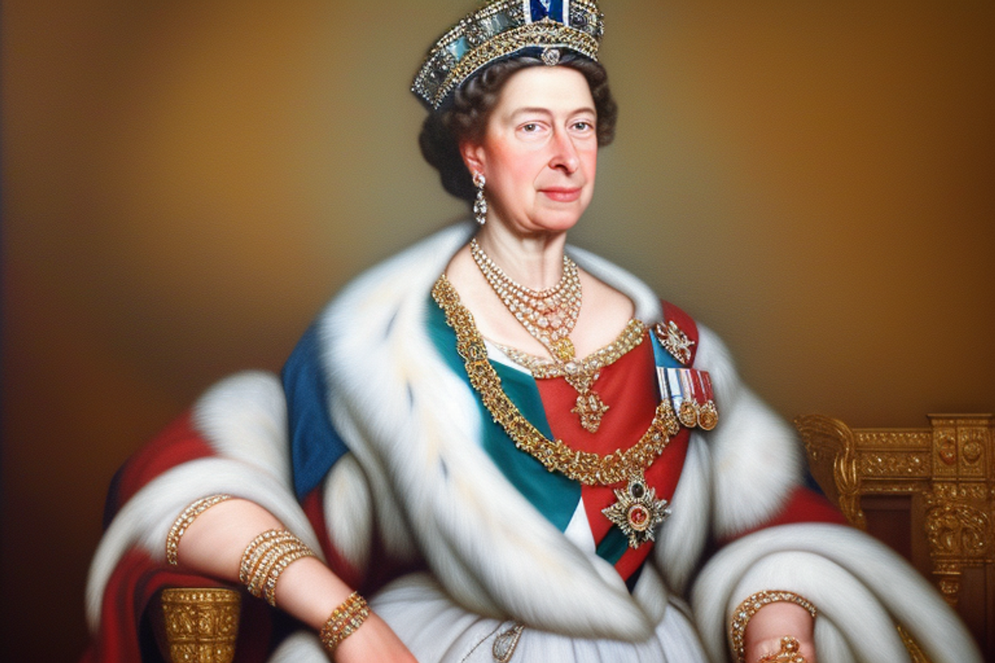 Image de la reine Elizabeth générée par Photosonic - Générateurs d'images AI