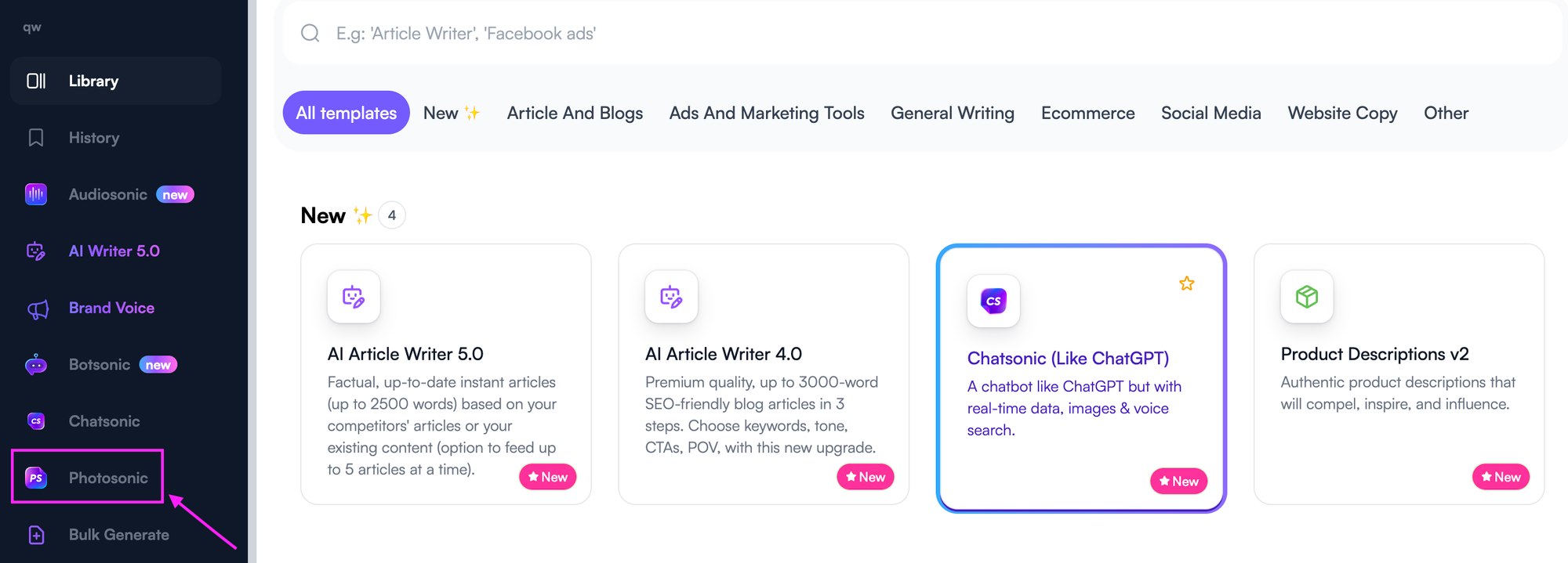 Photosonic - Générateurs d'images IA