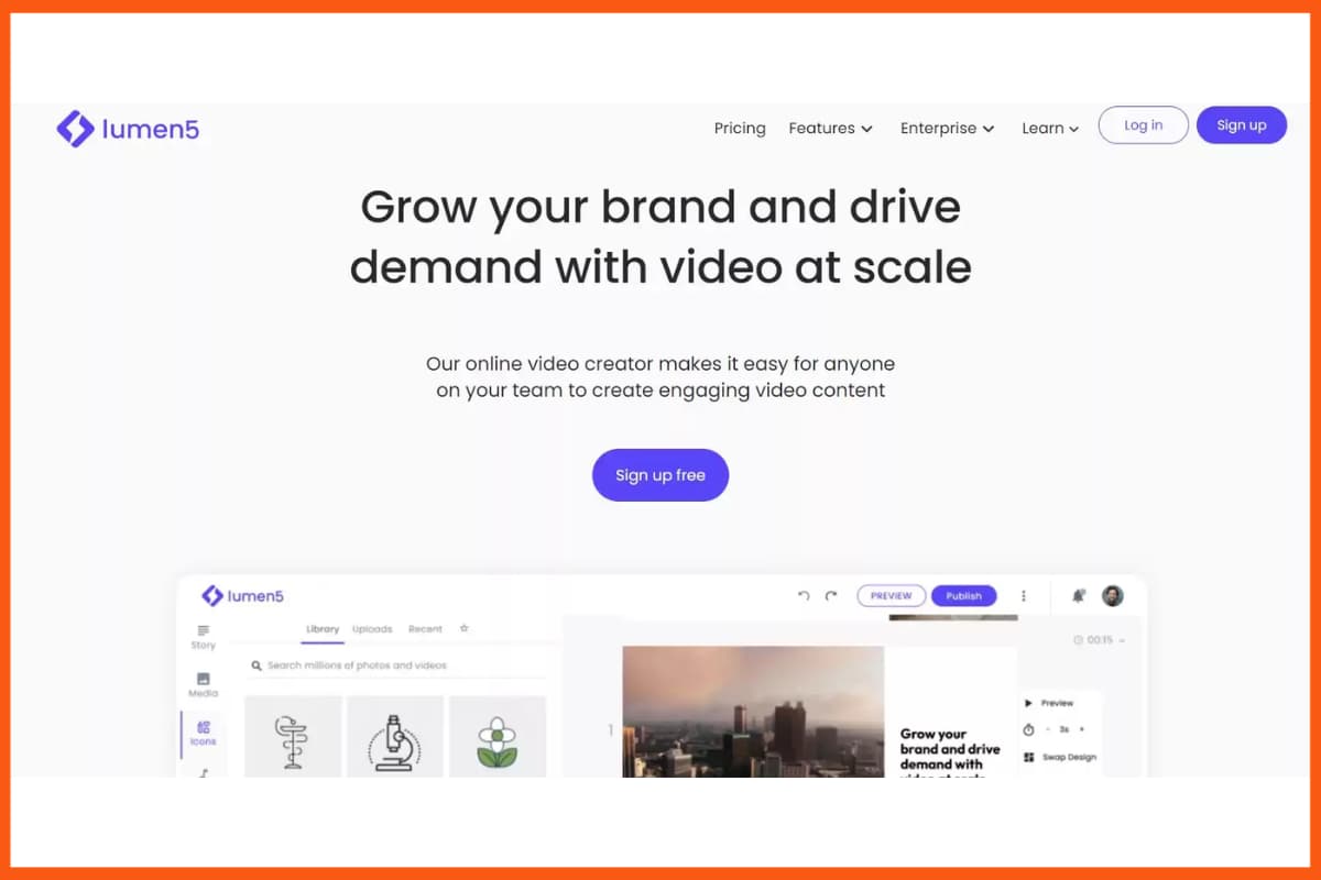 Lumen5: las mejores herramientas generadoras de vídeos con IA