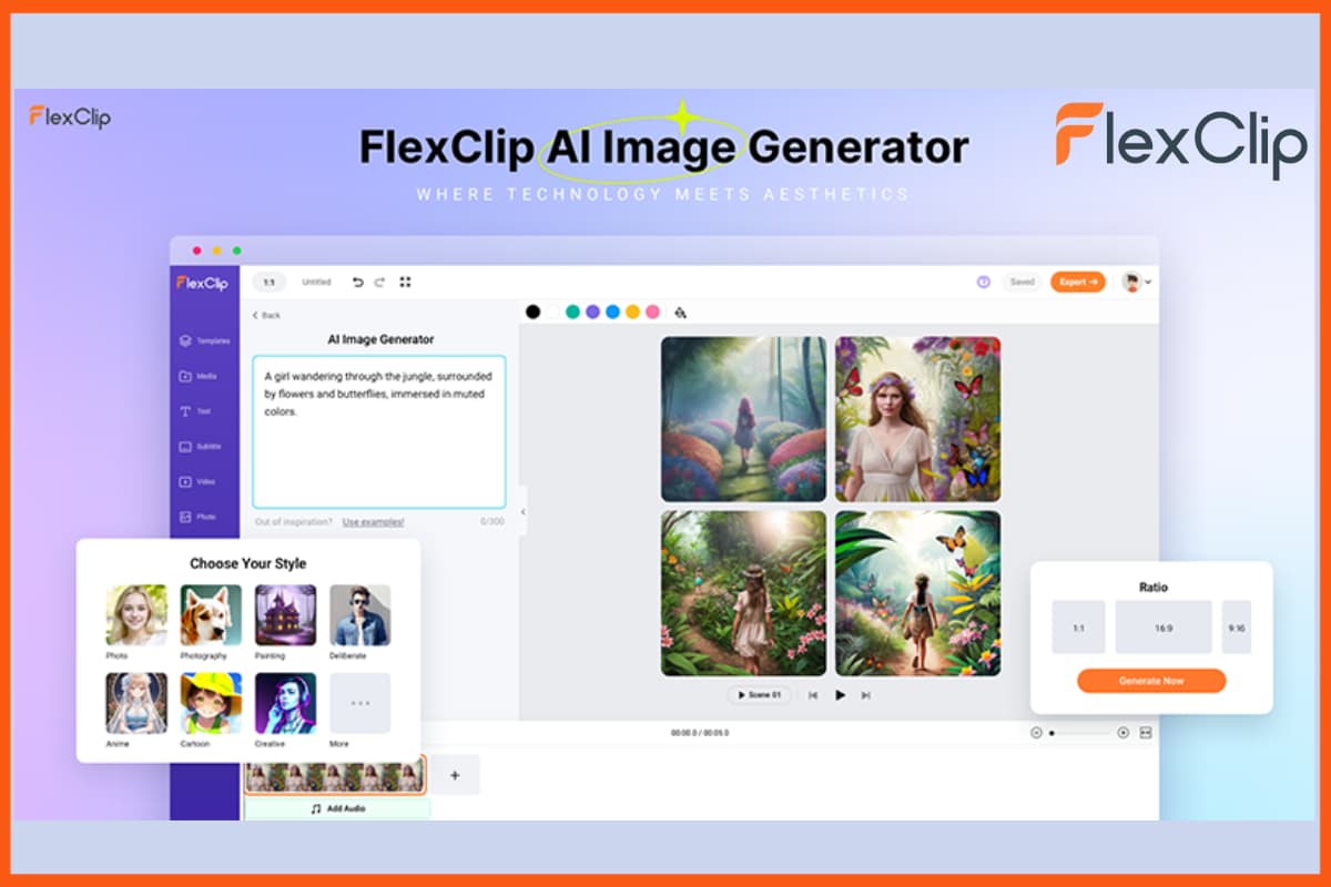 FlexClip: las mejores herramientas generadoras de vídeos con IA