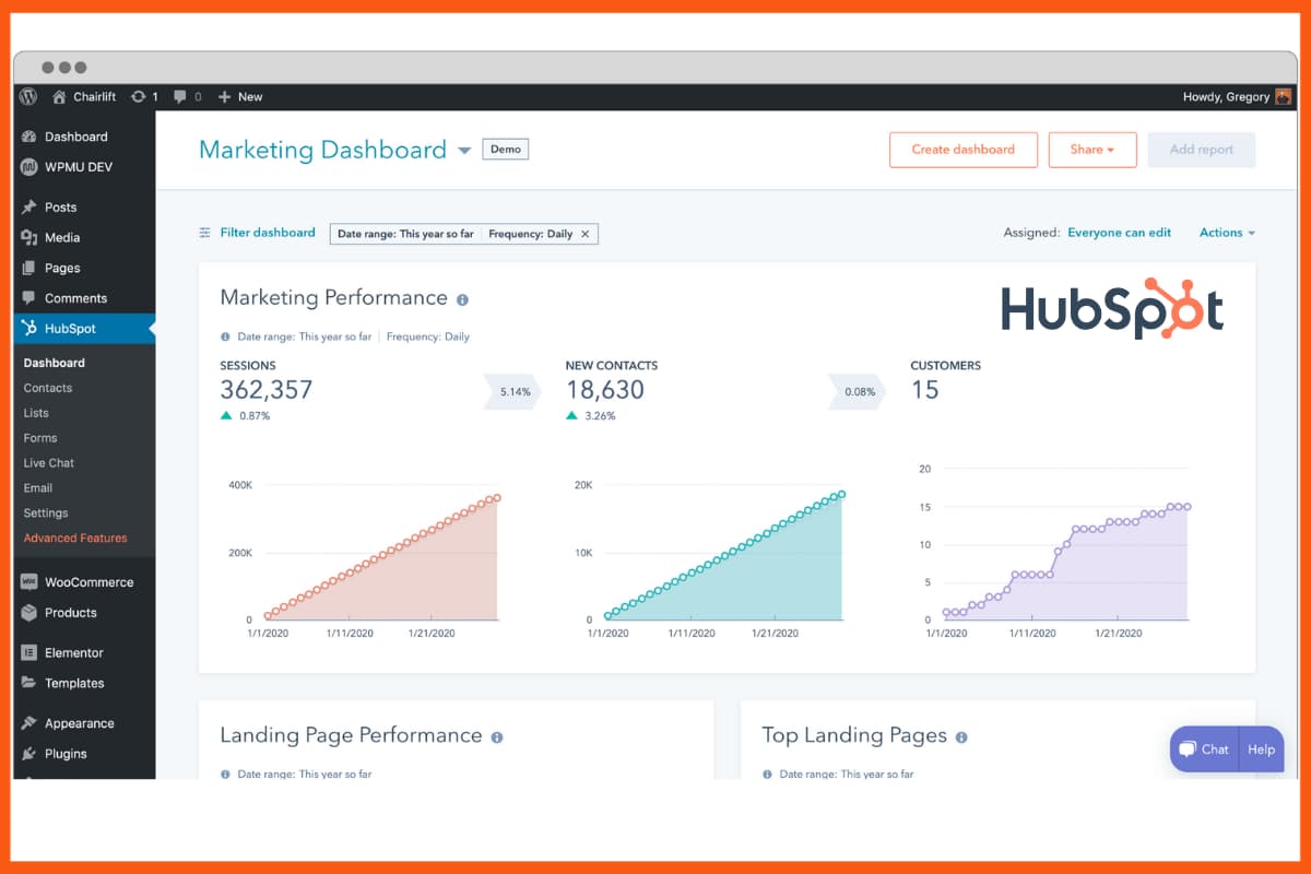 HubSpot - I migliori plugin popup Exit-Intent per WordPress