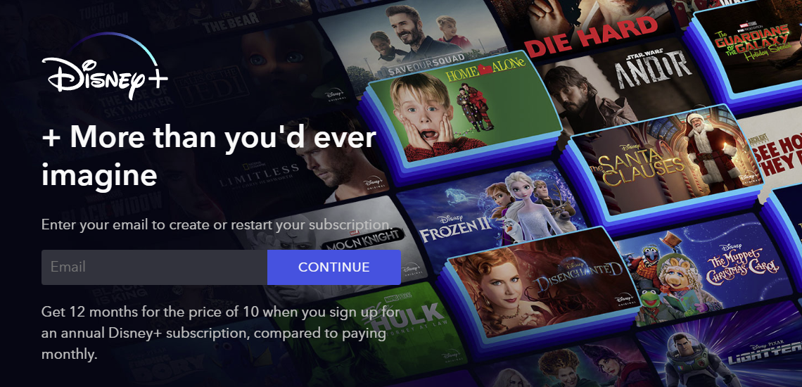 Disney+ CTA'nın ekran görüntüsü