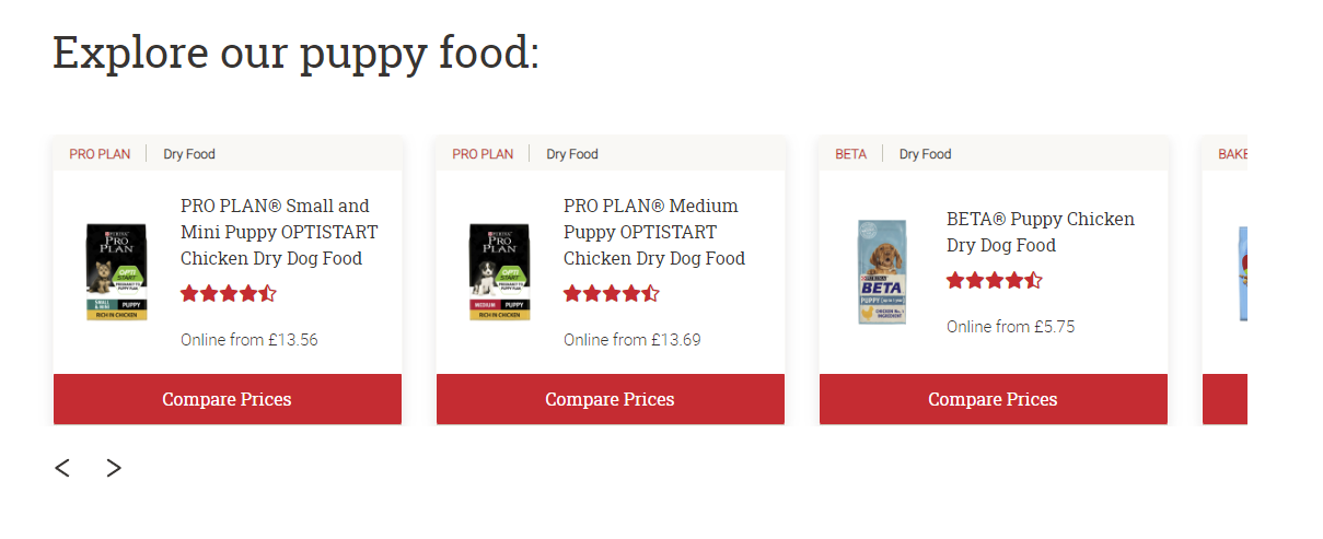 Bir blogdaki ürün CTA'larının ekran görüntüsü