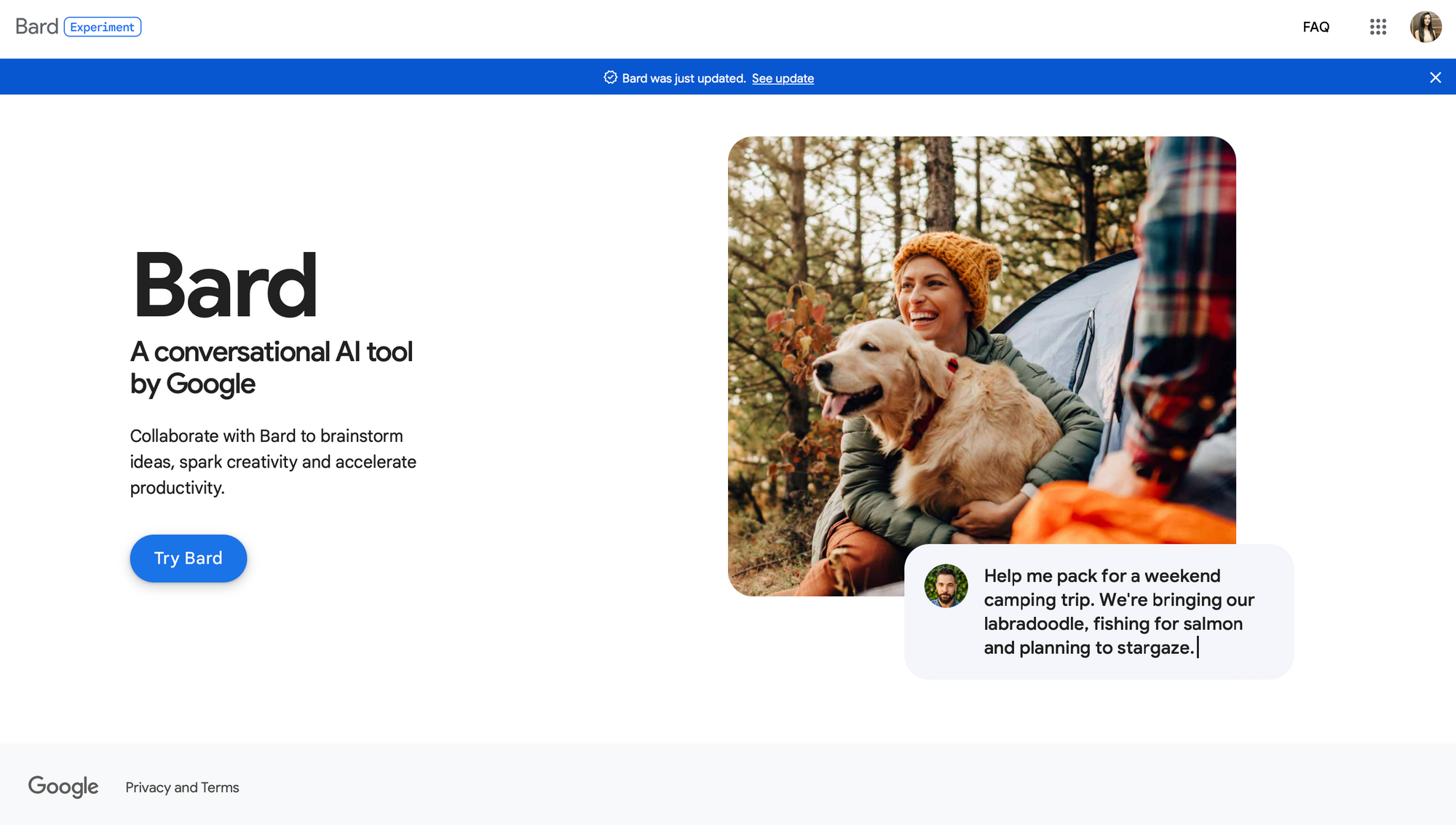Google Bard – Meilleur chatbot IA