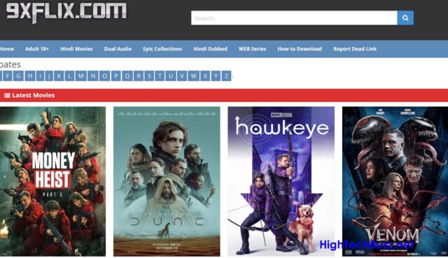 Page d'accueil de 9xFlix 9xFlix HomePage