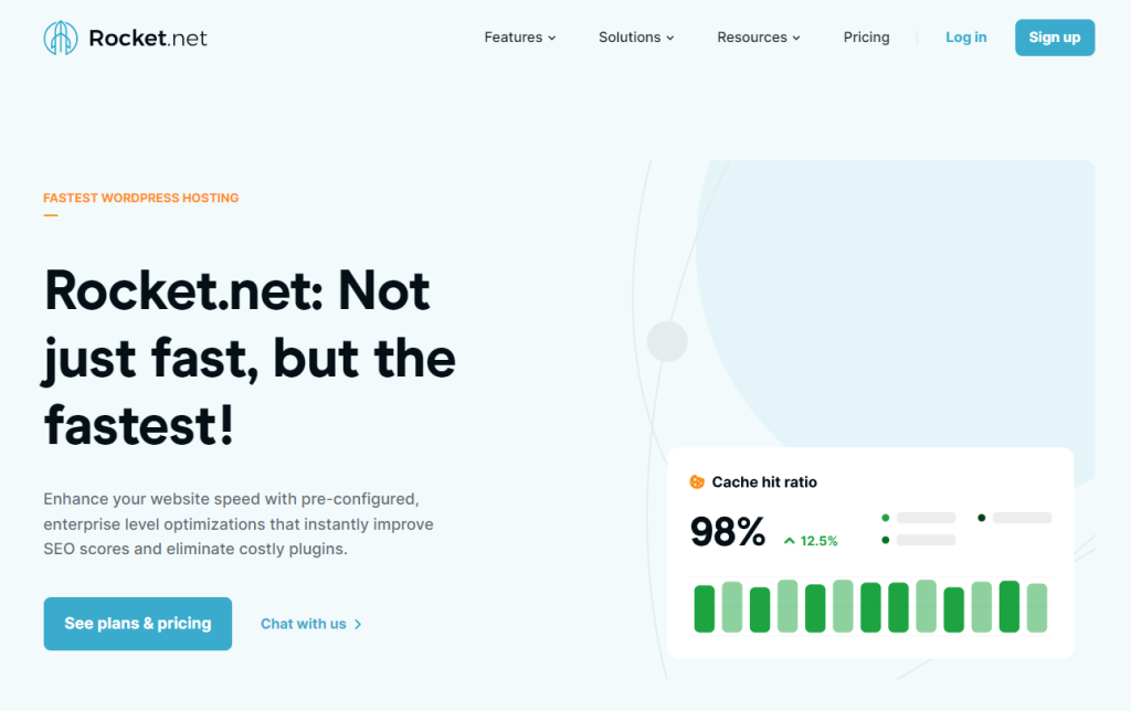 Página inicial do Rocket.net
