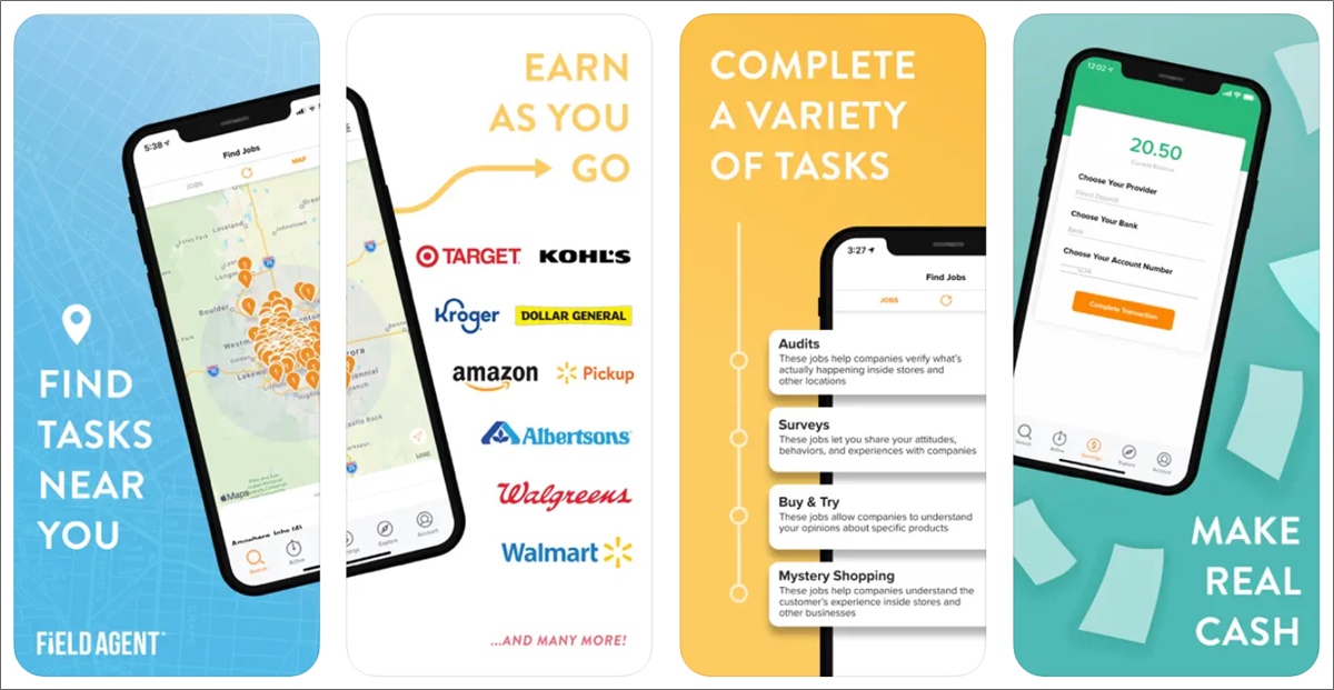 フィールドエージェントのミステリーショッピングアプリ
