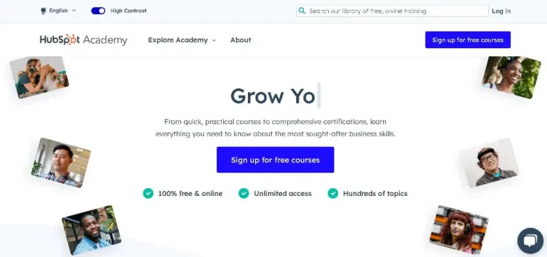HubSpot Academy es la mejor aplicación para cursos online con certificado gratuito
