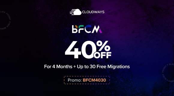 20+ สุดยอดเว็บโฮสติ้งข้อเสนอ Black Friday บนเว็บปี 2023 11 cloudways black friday
