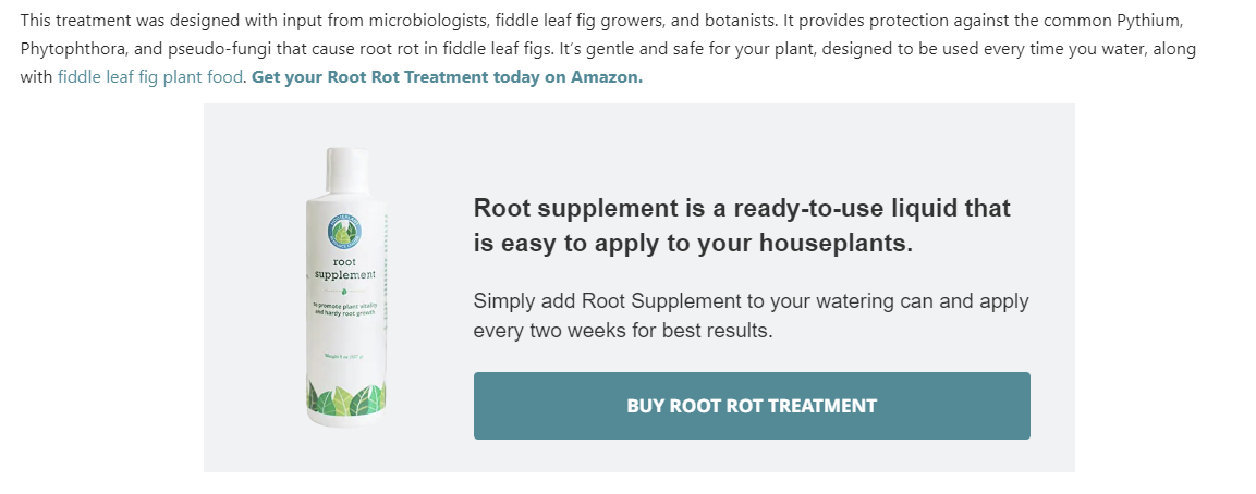 Tangkapan layar CTA untuk "membeli pengobatan busuk akar"