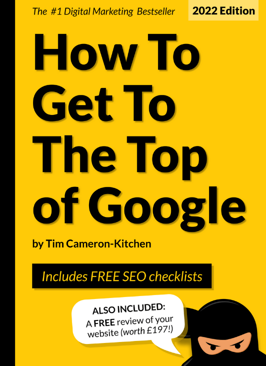 Передняя обложка книги «Как попасть в топ Google»