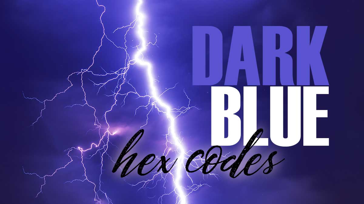 夜空の稲妻には言葉、濃い青色の 16 進数コードがあります。
