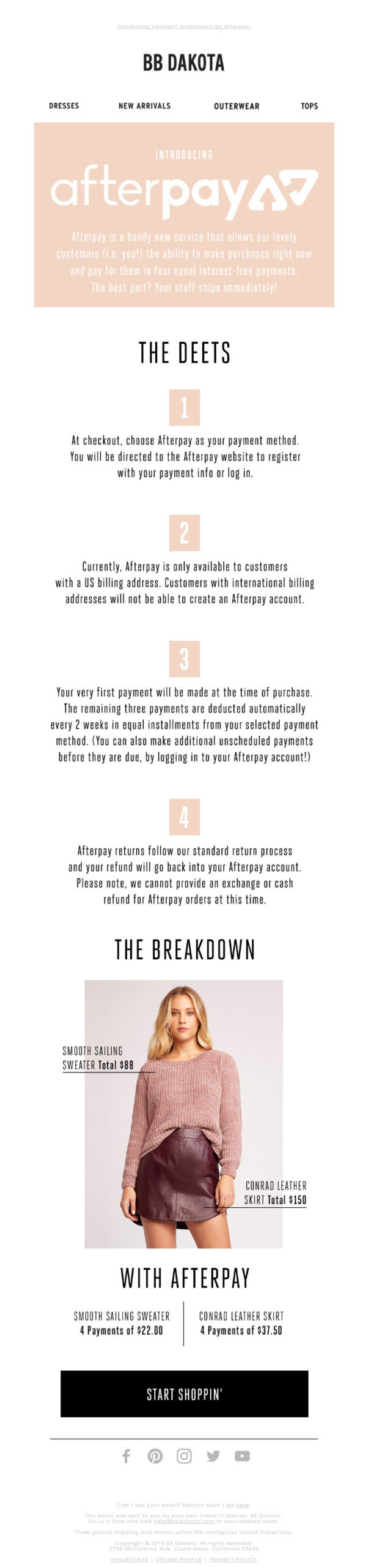 BBダコタのメール例